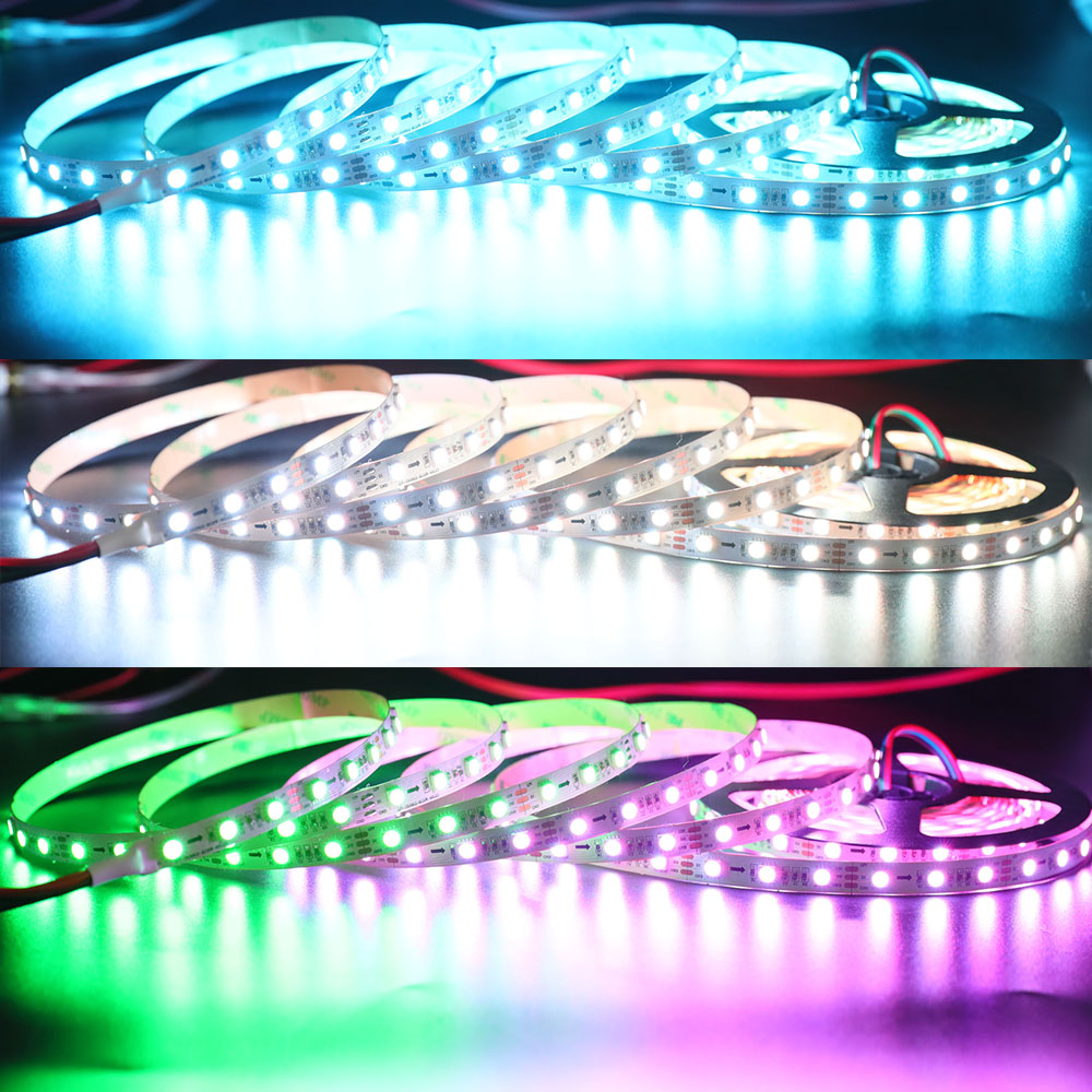 SK6812 RGBW 60LEDS/M DC12V 10MM-Wide Digital Intelligent Addressable LED Strip Lights - 5m/16.4ft per roll SK6812 RGBW 60LEDS/M DC12V 10MM-Wide Digital Intelligent Addressable LED Strip Lights - 5m/16.4ft per roll
